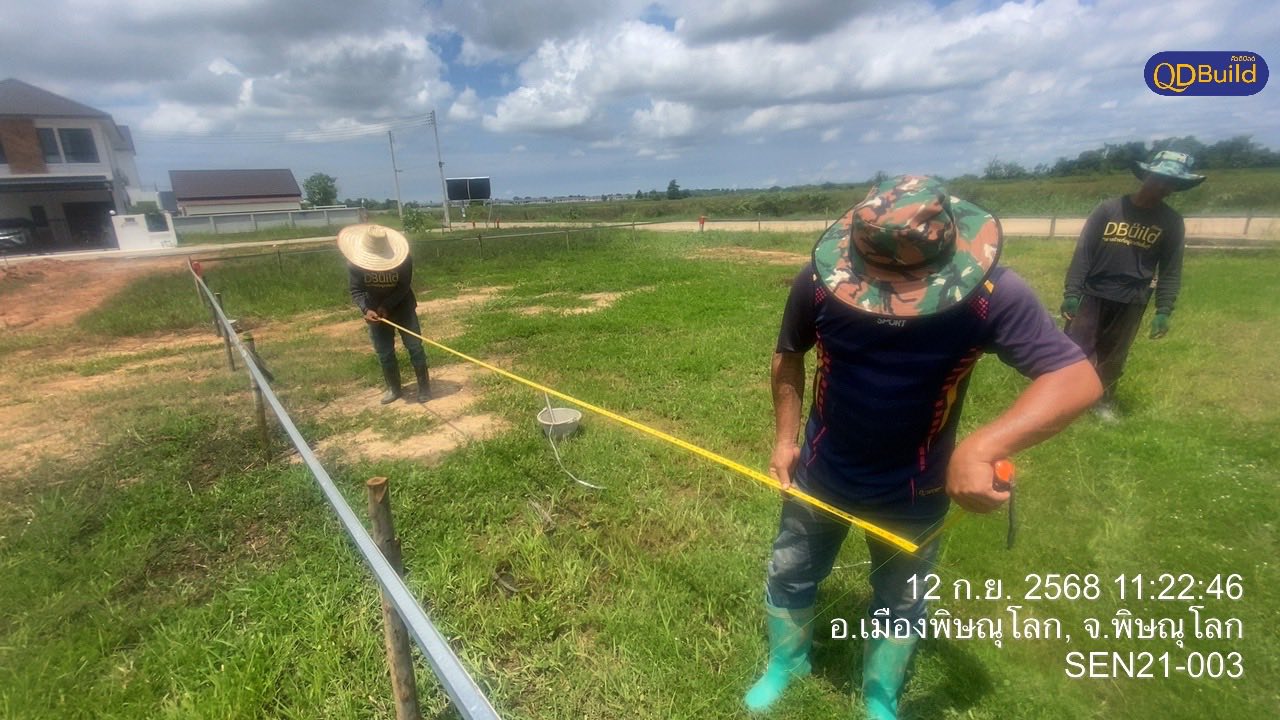 ภาพตัวอย่างประวัติการก่อสร้าง งานวางผัง-โครงสร้าง บ้านแปลง SEN21-003