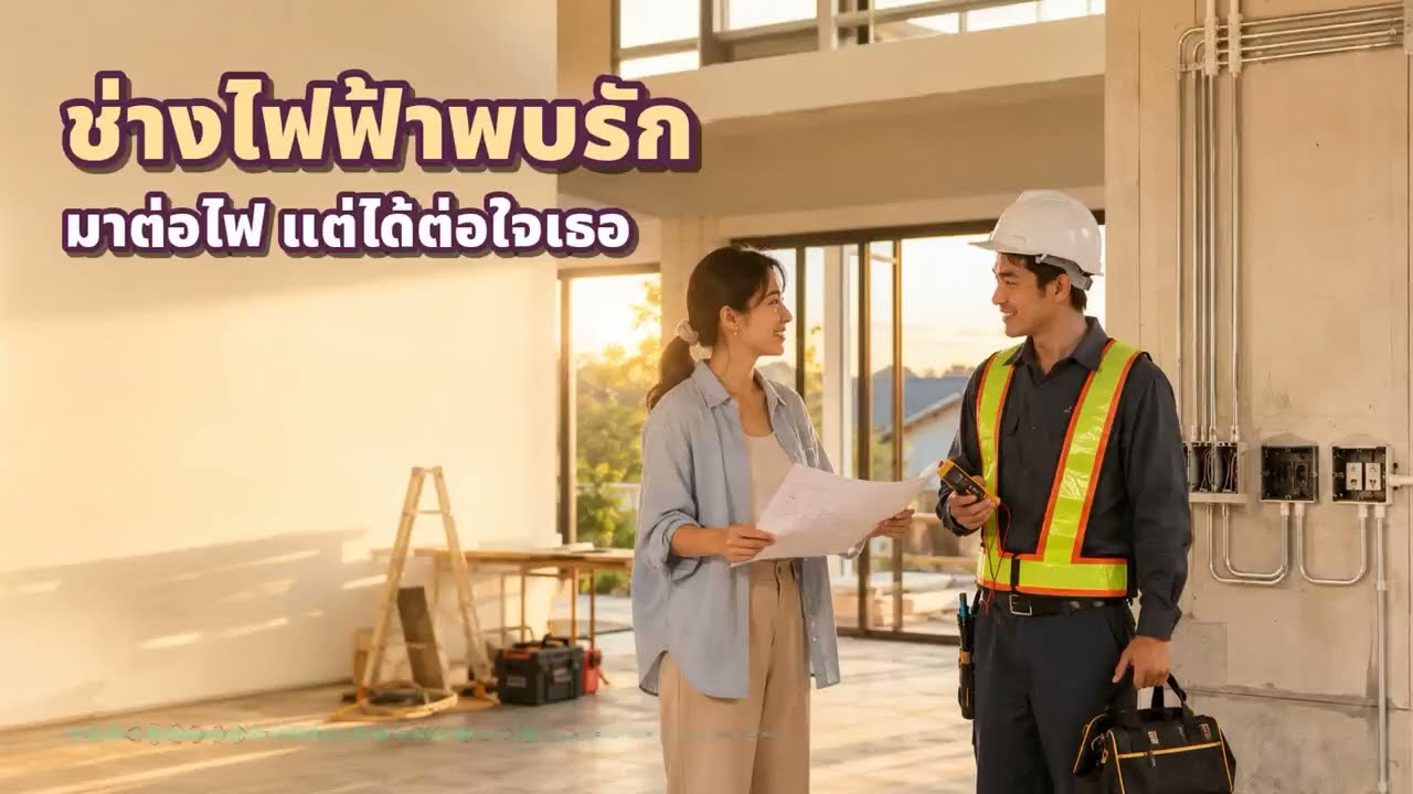 ช่างไฟฟ้าพบรัก — มาต่อไฟ แต่ได้ต่อใจเธอ | เรื่องรักจริงจากไซต์ก่อสร้างคิวดีเฮ้าส์ | QDHouse