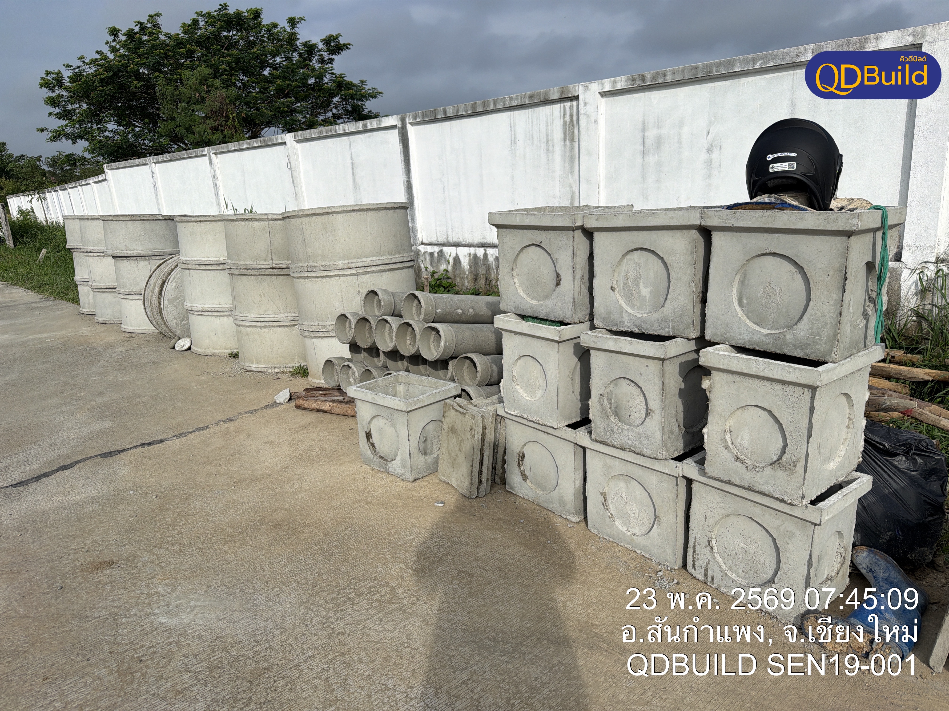 ภาพตัวอย่างประวัติการก่อสร้าง ท่อใยหิน บ้านแปลง SEN19-001